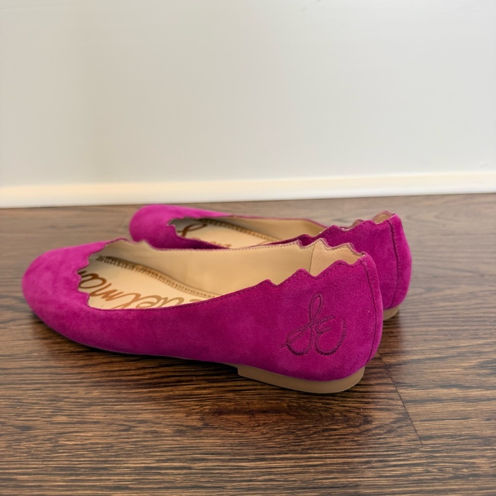 Sam Edelman Women's Pink Scalloped Flats - Picture 4 of 6